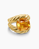Marbella Ring in 18K Yellow Gold with Citrine, 20mm